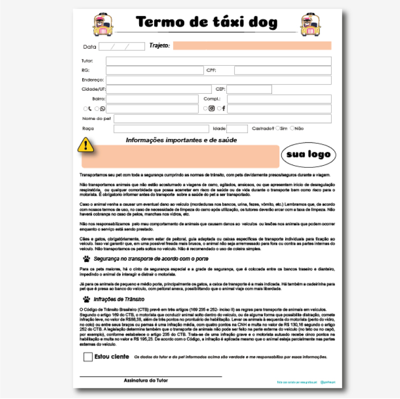 Termo de táxi dog