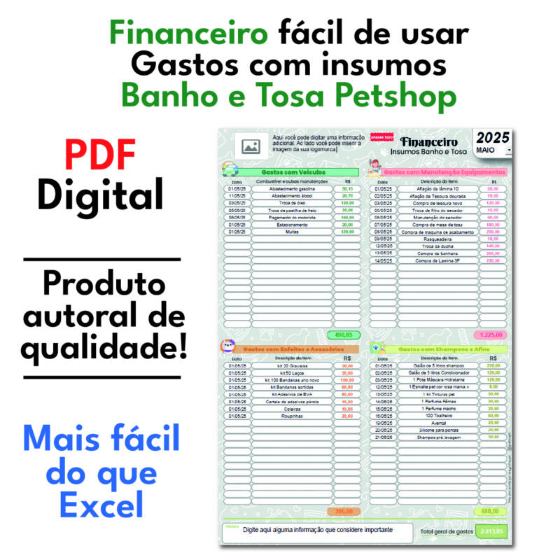 FINANCEIRO Banho e Tosa